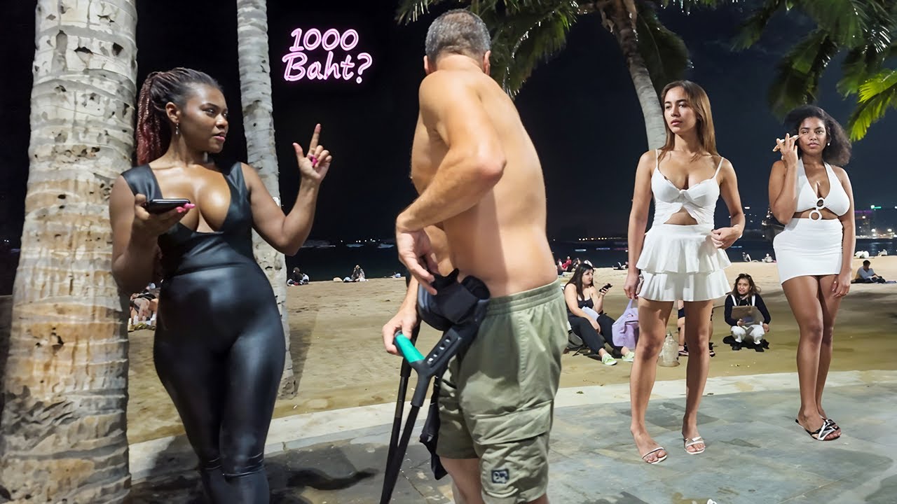 Pattaya Beach Road voll mit Girls